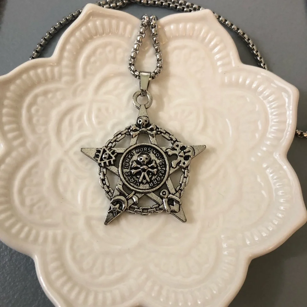 Japanese AnimeCore One Piece Pirate Skull Pendant Necklace Gothic Grunge Punk